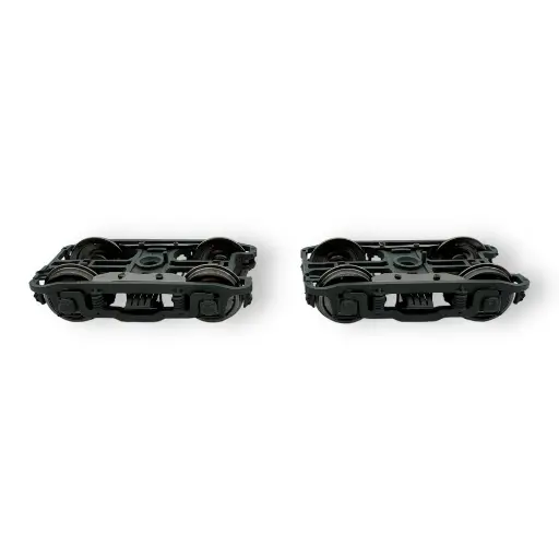 [REXB112E02] Set de deux bogies PLM type D - Noir - REE Modèles XB112E02