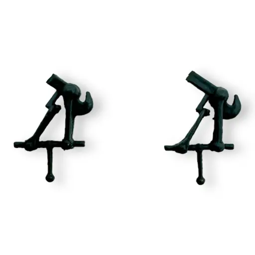 [REXB540] Attelages à choquelle en fonderie (x2) - Gris - REE Modèles XB540 - HO 1/87