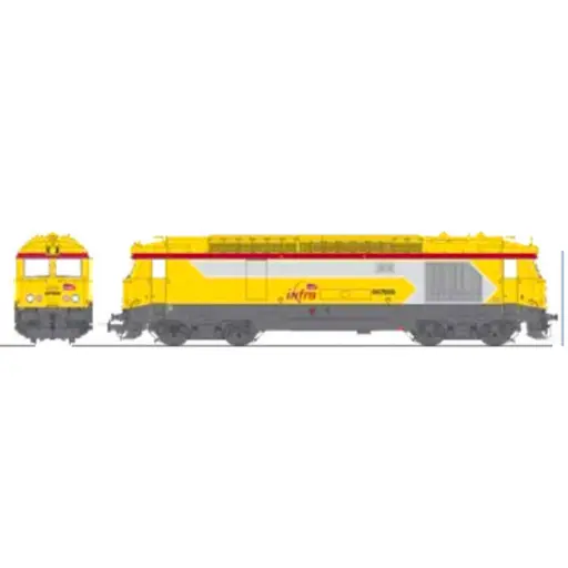 [REMB242SAC] Locomotive diesel BB 67608 Infra - Ree Modèles MB242SAC - HO 1/87 - SNCF - Ep VI - Digital sound fumigène - 3R