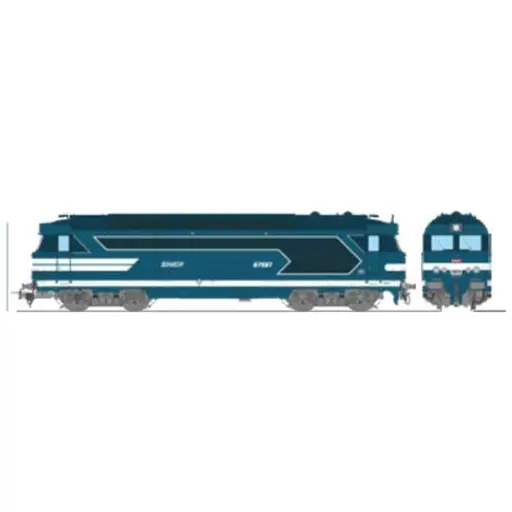 [REMB249] Locomotive diesel BB 67561 - Ree Modèles MB249 - HO 1/87 - SNCF - Ep V - Analogique - 2R