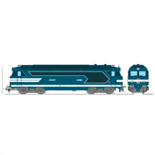 [REMB249SAC] Locomotive diesel BB 67561 - Ree Modèles MB249SAC - HO 1/87 - SNCF - Ep V - Digital sound fumigène - 3R