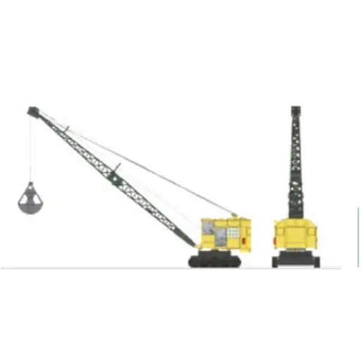 [RECB159] Grue Bondy sur chenille jaune - Ree Modèles CB159 - HO 1/87