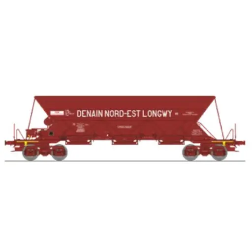[REWB864] Wagon trémie ex type 1 « Denain Nord-Est Longwy » - Ree Modèles WB864 - HO 1/87 - SNCF - Ep IV - 2R
