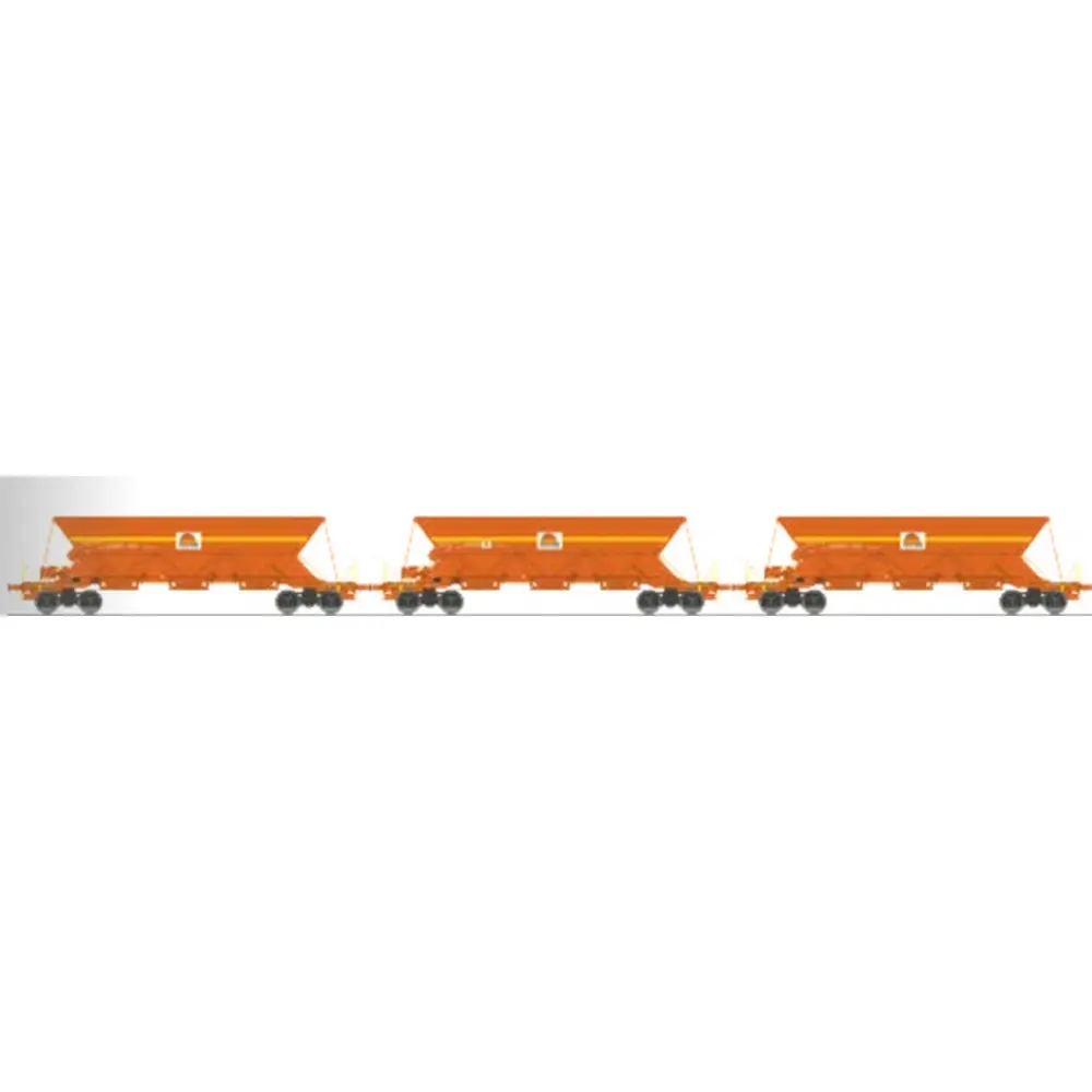 HO] : Coffret de 3 wagons trémies EX Type 1 « COLAS RAIL », Ep. VI