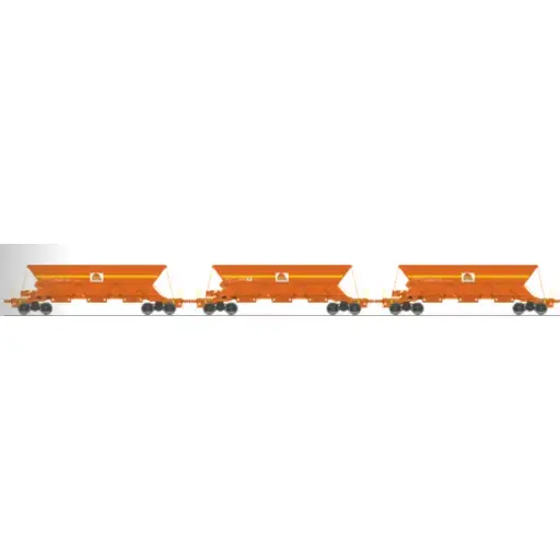 [REWBCOLAS1] Set de 3 wagons trémies ex type 1 « COLAS RAIL » - Ree Modèles WBCOLAS1 - HO 1/87 - SNCF - Ep VI - 2R
