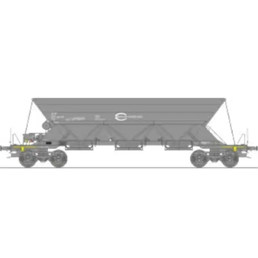 [REWBECR2] Wagon trémie ex type 1 « ECR » - Ree Modèles WBECR2 - HO 1/87 - SNCF - Ep VI - 2R