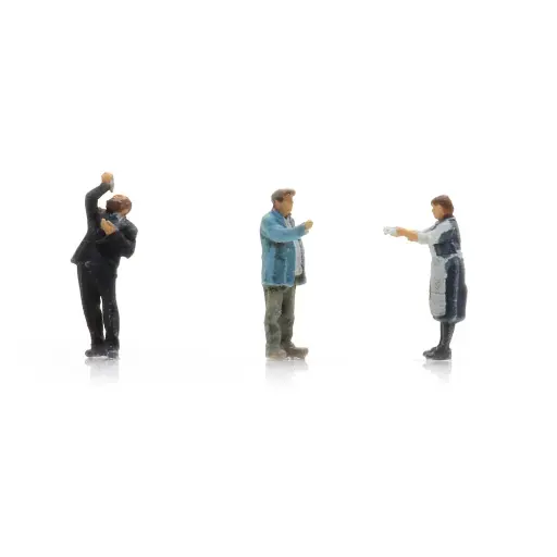 [AR5160019] 3 figurines de poissonnerie de harengs - Artitec 5160019 - N 1/160