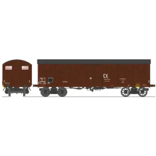 [REWB913] Wagon couvert 2 portes « EX Economat » - Ree Modèles WB913 - HO 1/87 - SNCF - Ep III B - 2R