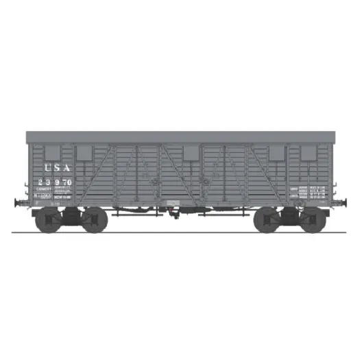 [REWB915] Wagon tp couvert 4 portes gris USA - Ree Modèles WB915 - HO 1/87 - Ep II - 2R