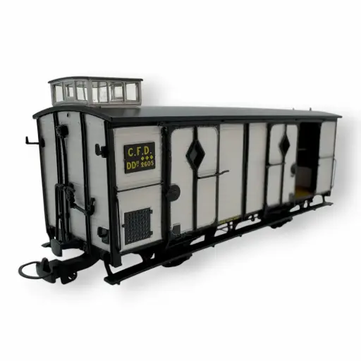 [REVM049] Wagon fourgon gris clair, ferrures noires, N°2605 ( 2 portes ouvertes ) - Ree Modèles VM049 - HOe/HOm - CFD - Ep III/IV - 2R