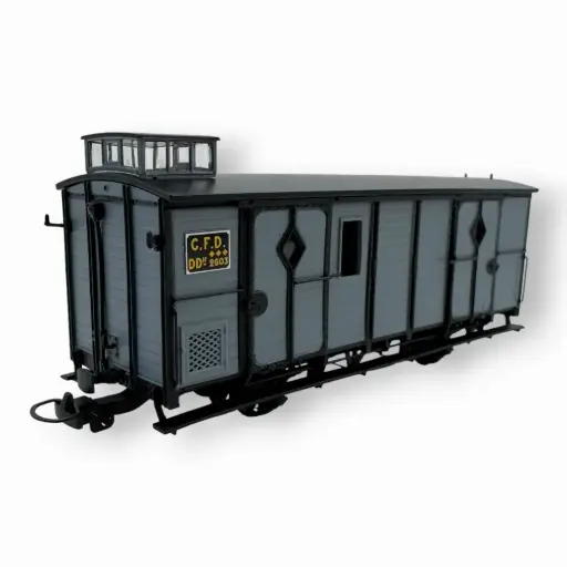 [REVM052] Wagon fourgon gris bleu, ferrures noires, N°2603 ( Train Touristique Velay ) - Ree Modèles VM052 - HOe/HOm - CFD - 2R