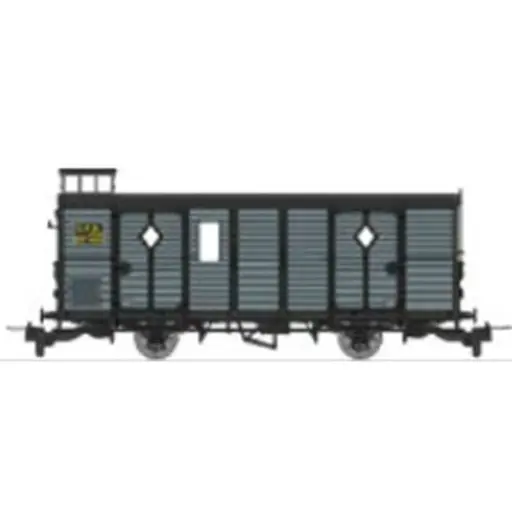 [REVM052] Wagon fourgon gris bleu, ferrures noires, N°2603 ( Train Touristique Velay ) - Ree Modèles VM052 - HOe/HOm - CFD - 2R
