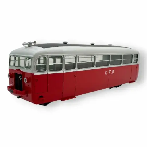 [REVM054] Autorail De Dion type ND Vivarais-Lozère N°202, 2 phares, rouge/gris perle - Ree Modèles VM054 - HOe/HOm 1/87 - CFD - Ep III - Analogique - 2R