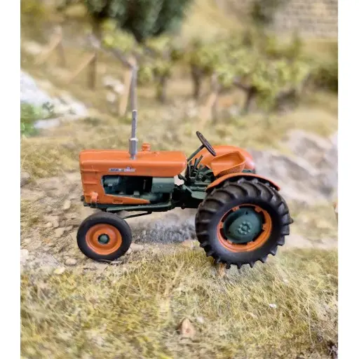 [REBA009] Tracteur SOMECA SUPER SOM40 Orange et Vert Roue 28' - Ree modèles BA009 - HO 1/87 - EP. III