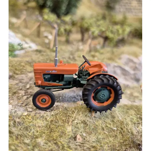 [REBA010] Tracteur SOMECA SUPER SOM40 Orange et Vert Roue 36' - Ree modèles BA010 - HO 1/87 - EP. III