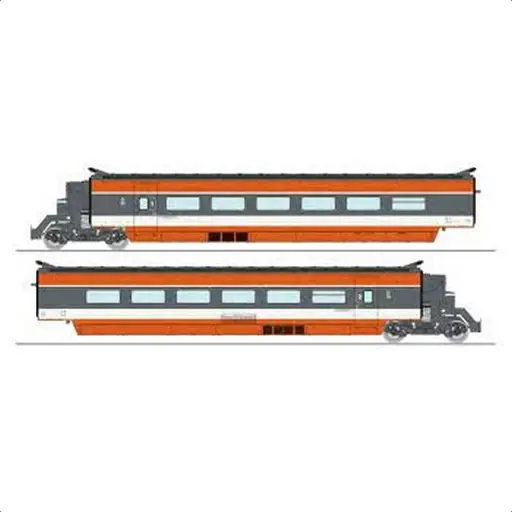 [RETGV010] TGV Rame TRI-COURANT avec suspension à ressorts N°110 CFF - 2 éléments - Ree Modèles TGV010 - SNCF - HO 1/87 - EP. IV - 2R