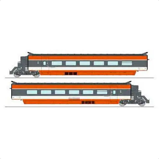 [RETGV010SAC] TGV Rame TRI-COURANT avec suspension à ressorts N°110 CFF - 2 éléments - Ree Modèles TGV010SAC - SNCF - HO 1/87 - EP. IV - 3R