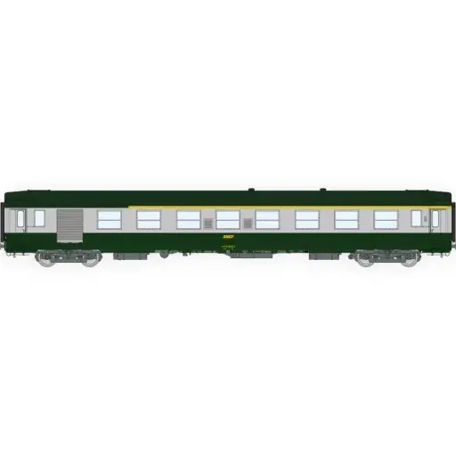 [REVB491] Voiture voyageurs A7D Livrée C160 3ème série, Y24 sans frein magnétique - Ree Modèles VB491 - SNCF - HO 1/87 - EP. V - 2R