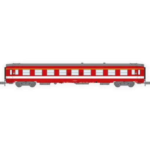 [RENW341] Voiture voyageurs IUC A9 Rouge ex-Capitole -1/2 Cartouche Corail - Ree Modèles NW341 - SNCF - N 1/160 - EP. IV - 2R