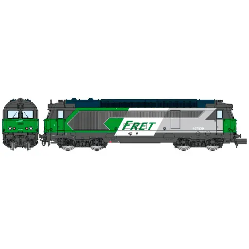 [RENW336S] Locomotive diesel BB 67539 - NEVERS livrée FRET - Ree Modèles NW336S - SNCF - N 1/160 - EP. V-VI - Digital Sound - 2R