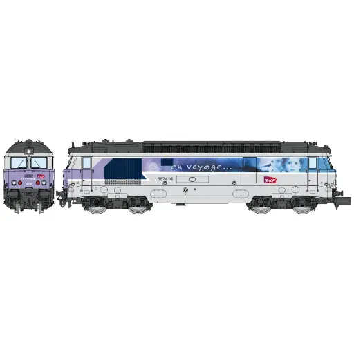 [RENW337] Locomotive diesel BB 67416 - NEVERS livrée “EN VOYAGE” - Ree Modèles NW337 - SNCF - N 1/160 - EP. V-VI - Analogique - 2R