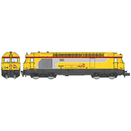 [RENW339] Locomotive diesel BB 67623 - NEVERS livrée “INFRA” - Ree Modèles NW339 - SNCF - N 1/160 - EP. VI - Analogique - 2R