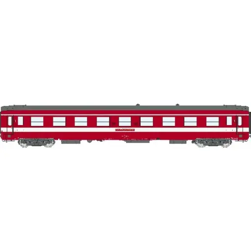 [REVB504] Coffret de 3 voitures UIC (3 x A9) Livrée Rouge - Plaque "Le Capitole" - Ree Modèles VB504 - SNCF - HO 1/87 - EP. IV - 2R