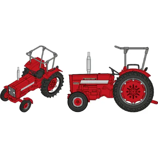 [RECB178] Tracteur Mc-Cormick INTERNATIONAL HI 624 avec arceau de sécurité - Ree modèles CB178 - HO 1/87