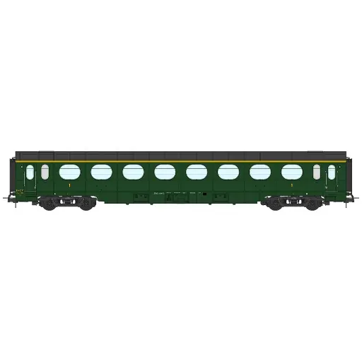 [REVB496] Voiture voyageurs Allégée ÉTAT "Saucisson", A8, vert 306 - Ree Modèles VB496 - SNCF - HO 1/87 - EP. III B - 2R