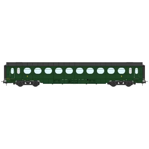 [REVB498] Voiture voyageurs Allégée ÉTAT "Saucisson", B10, vert 306 - Ree Modèles VB498 - SNCF - HO 1/87 - EP. III B - 2R