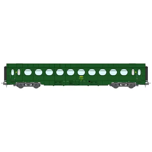 [REVB503] Voiture voyageurs Allégée ÉTAT "Saucisson", B10, vert 301 - Ree Modèles VB503 - SNCF - HO 1/87 - EP. IV - 2R