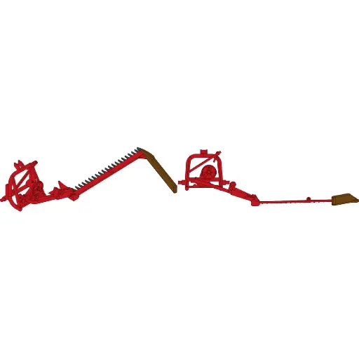 [RECB184] Charrue et herse Lame de coupe pour faucher l’herbe – Position coupe - Ree modèles CB184 - HO 1/87