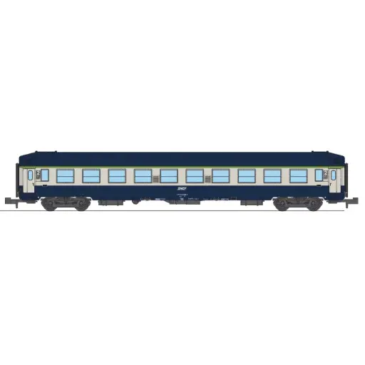 [RENW351] Voiture couchettes UIC B9c9x, toit haut, livrée TEN, logo encadré - Ree Modèles NW351 - N 1/160 - SNCF - Ep IV - 2R