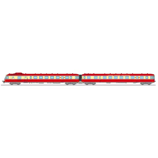 [RENW356S] RGP 1 rouge TEE X 2777 + remorque XR 7777 avec 3ème phare - Ree Modèles NW356S - N 1/160 - SNCF - Ep III - Digital sound - 2R