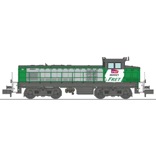 [RENW367] Locomotive diesel BB 464021, livrée FRET, logo Carmillon - Ree Modèles NW367 - N 1/160 - SNCF - Ep VI - Analogique - 2R