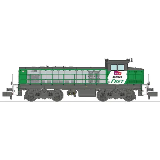 [RENW367S] Locomotive diesel BB 464021, livrée FRET, logo Carmillon - Ree Modèles NW367S - N 1/160 - SNCF - Ep VI - Digital sound - 2R