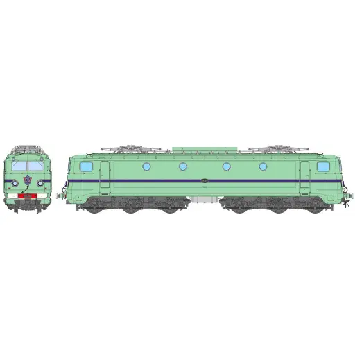 [RENS1300-1SAC] Locomotive électrique série 1300 N°1302, livrée vert turquoise origine - Ree Modèles NS1300-1SAC - HO 1/87 - NS - Ep III - Digital sound - 3R