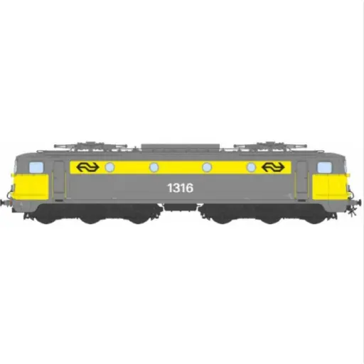 [RENS1300-4] Locomotive électrique série 1300 N°1316, livrée grise et jaune - Ree Modèles NS1300-4 - HO 1/87 - NS - Ep IV - Analogique - 2R