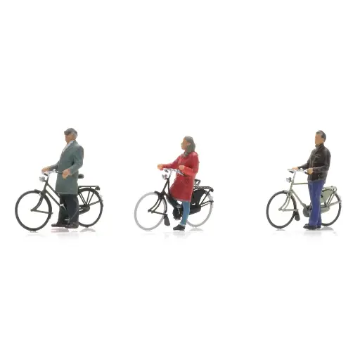 [AR5870018] 3 cyclistes qui attendent - Artitec 5870018 - HO 1/87