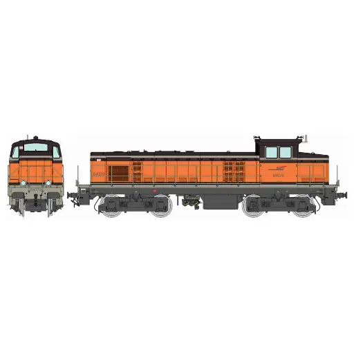 [REJM021S] Locomotive diesel BB 64079 Livrée Arzens Orange 435, sigle "casquette" - Ree Modèles JM021S - HO 1/87 - SNCF - Ep V - Digital sound - 2R