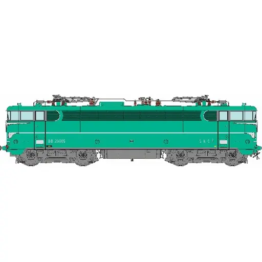[REMB256] Locomotive électrique BB 20005 Prototype - REE MB256 - SNCF - HO 1/87 - EP III-IV - 2R - ANALOGIQUE
