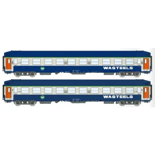 [REVB481] Set de 2 voitures UIC couchettes B9c9x - REE VB481 - SNCF - HO 1/87 - EP IV