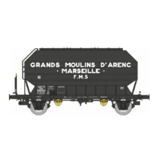 [REWB894] Wagon céréalier FRANGECO « GRANDS MOULINS D’ARENC » - REE WB894 - SNCF - HO 1/87 - EP III