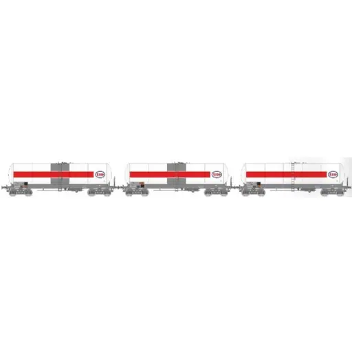 [REWB937] Set de 3 wagons citernes ANF "ESSO" - REE WB937 - SNCF - HO 1/87 - EP IV