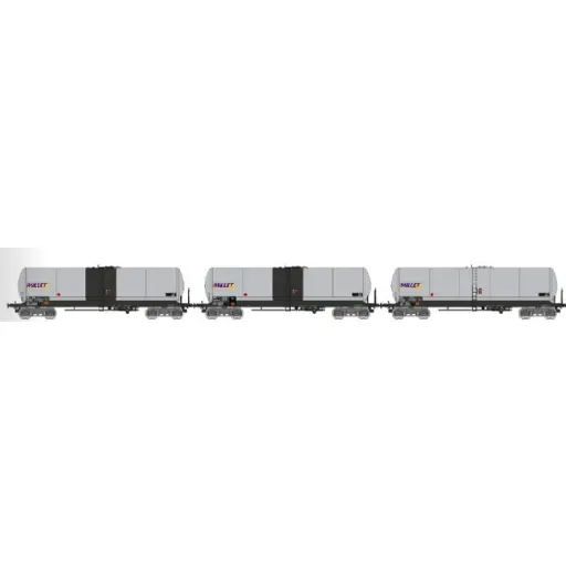 [REWB943] Set de 3 wagons citernes ANF "MILLET" - REE WB943 - SNCF - HO 1/87 - EP V-VI