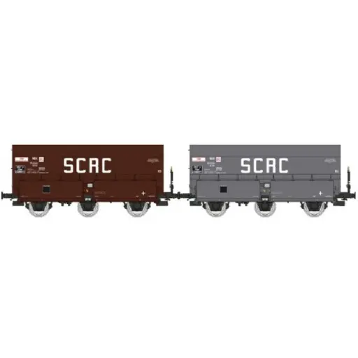 [REWB960] Coffret de 2 wagons de coke MH45 "SCRC" - REE WB960 - SNCF - HO 1/87 - EP III
