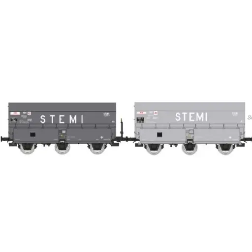 [REWB961] Coffret de 2 wagons de coke MH45 "STEMI" - REE WB961 - SNCF - HO 1/87 - EP III