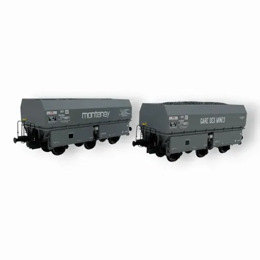 [REWB964] Coffret de 2 wagons coke MH45 « MONTENAY / Gare des Mines » - REE WB964 - SNCF - HO 1/87 - EP III