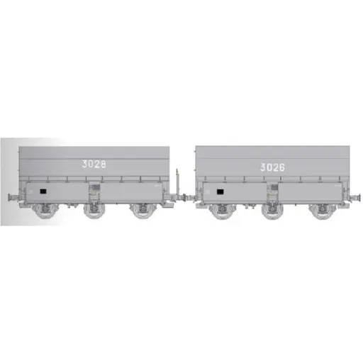 [REWB966] Coffret de 2 wagons coke MH45 « HBL » - REE WB966 - SNCF - HO 1/87 - EP IV-V
