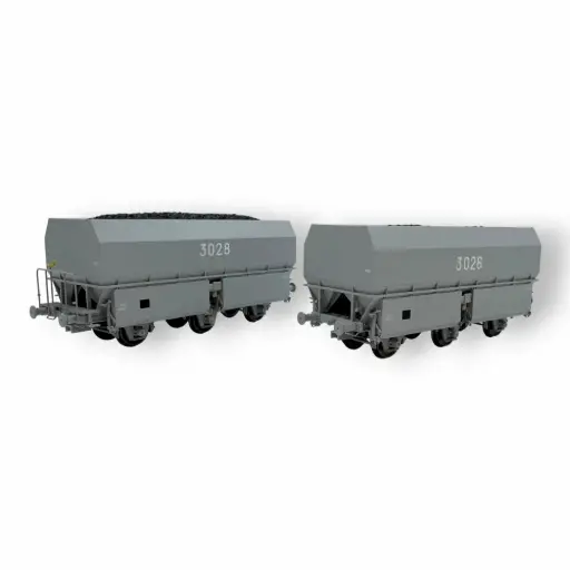 [REWB966] Coffret de 2 wagons coke MH45 « HBL » - REE WB966 - SNCF - HO 1/87 - EP IV-V